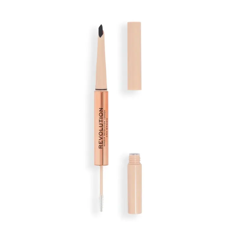 REVOLUTION КОНТУРНЫЙ КАРАНДАШ ДЛЯ БРОВЕЙ И ГЕЛЬ ДЛЯ ФИКСАЦИИ FLUFFY BROW DUO Ash Brown
