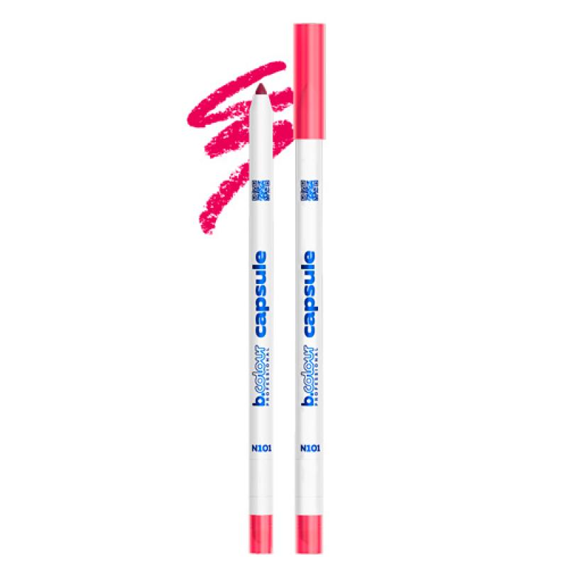7DAYS B.COLOUR PRO CAPSULE Карандаш для губ стойкий 2в1 / N101, 0,5 г