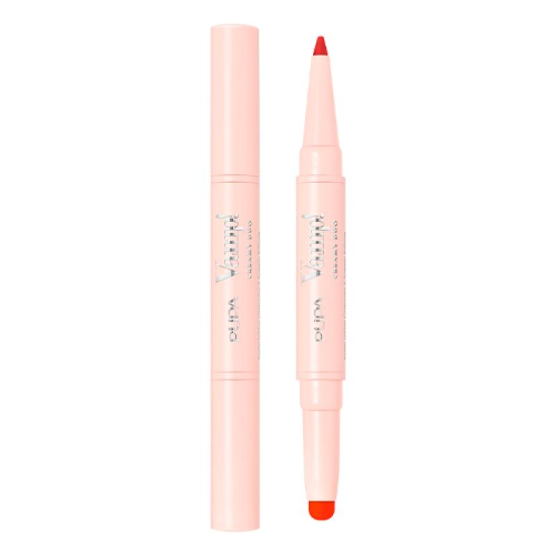 PUPA Губная помада VAMP! CREAMY DUO тон 011 Оранжево-красный