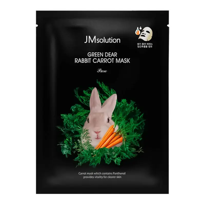 JMSOLUTION GREEN DEAR RABBIT CARROT MASK PURE