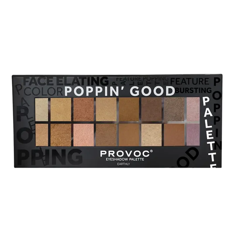 PROVOC Poppin’ Good Eyeshadow Earthly Palette 16 Colors Палитра теней для век PoppinERTHES