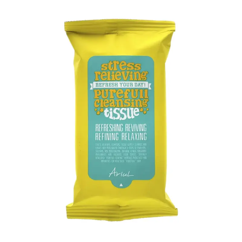 ARIUL САЛФЕТКИ ОЧИЩАЮЩИЕ STRESS RELIEVING PUREFULL CLEANSING TISSUE 15 шт