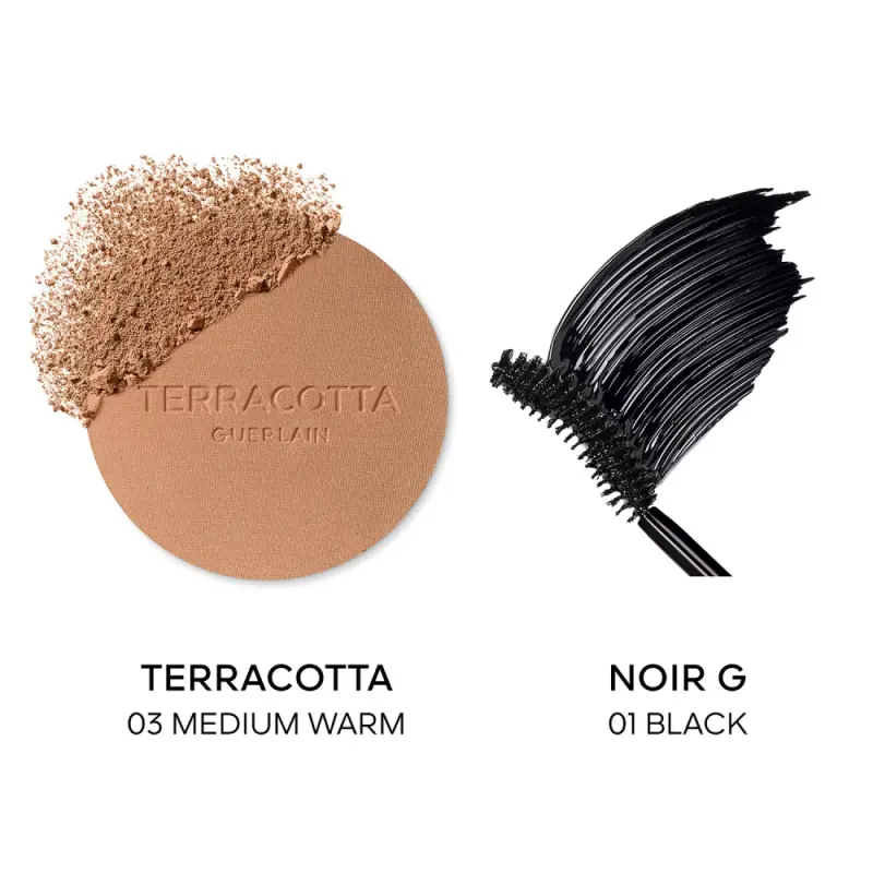 Guerlain MKU 25 SET TERRA BRONZ PDR + MASC NOIR G   Набор: Тушь для ресниц NOIR G, 01 Черный 6 гр + Бронзирующая пудра TERRACOTTA, 03 Натуральный тёплый 8,5 гр