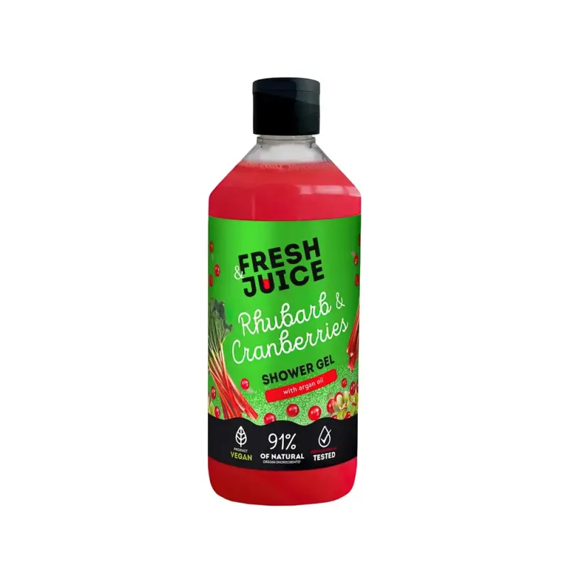 Fresh Juice Гель для душа Rhubarb & Cranberries, 473 мл