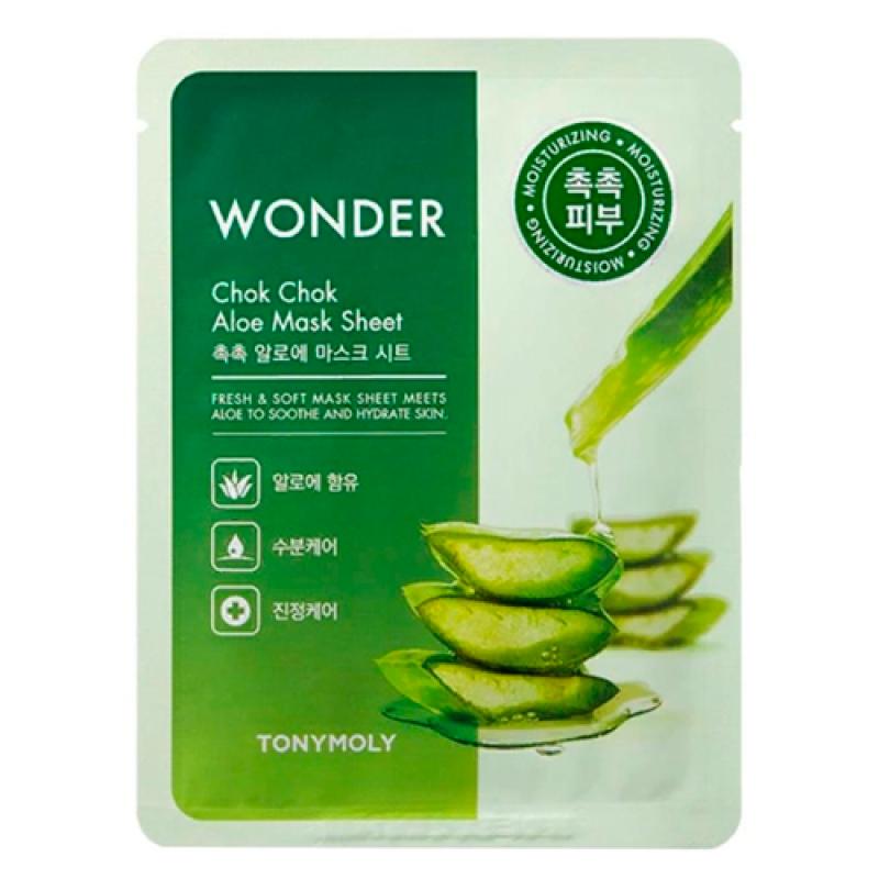 Tony Moly Маска для лица WONDER ALOE CHOK CHOK MASK SHEET2