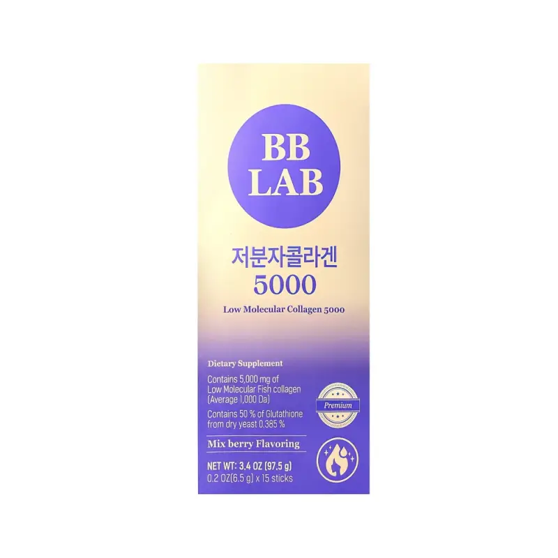 BBLAB БАД: Low Molecular Collagen 5000/Низкомолекулярный коллаген 5000 15 стиков по 6,5 г