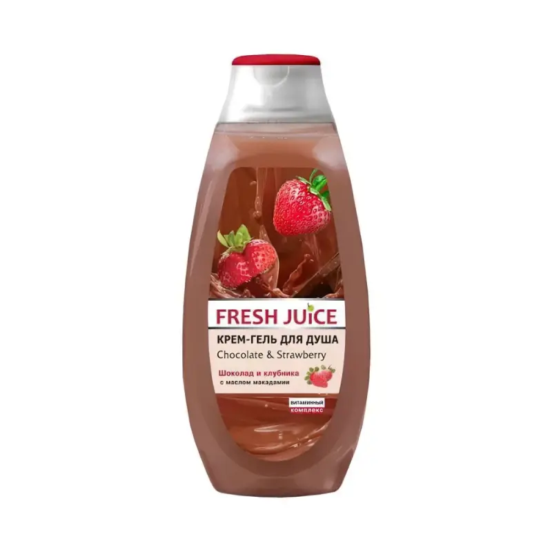 Fresh Juice Крем - гель для душа Chocolate & Strawberry, 400 мл