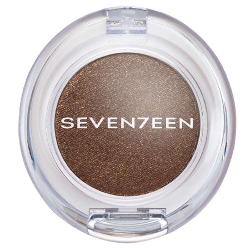 Seventeen Тени д/век компактные перламутровые т.404  SILKY SHADOW PEARL темный шоколад