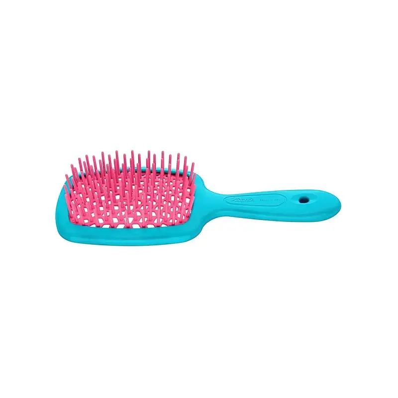 Janeke Superbrush Расческа Маленькая Бирюзовая/Розовая 17,5X7X3 см