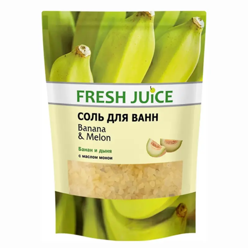 Fresh Juice Соль для ванн Banana & Melon, 500 мл.