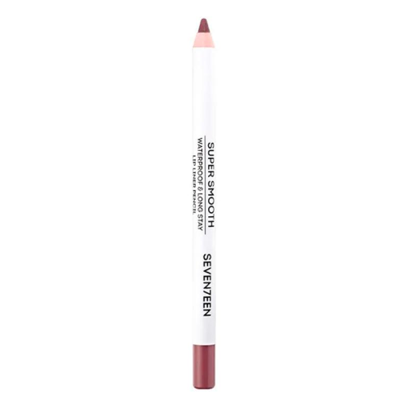 Seventeen Карандаш д/губ т.08 водостойкий с витамином Е Super Smooth W/P Lip Liner Клюква