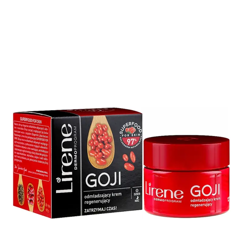 КРЕМ ДЛЯ ЛИЦА LIRENE SUPERFOOD GODJI РЕГЕНЕРИРУЮЩИЙ ОМОЛАЖИВАЮЩИЙ 50МЛ