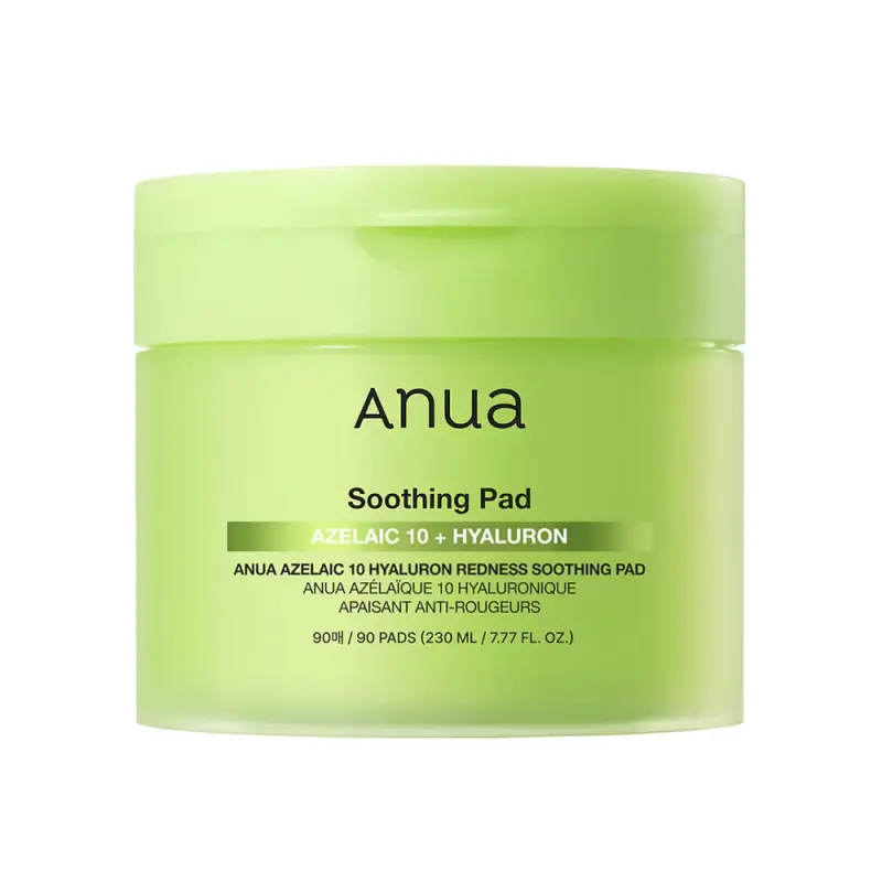 ANUA AZELAIC 10 HYALURON REDNESS SOOTHING PAD Пэды с азелаиновой кислотой 230ml (90EA)