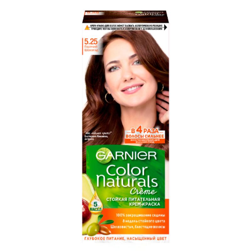 Garnier Стойкая питательная крем-краска для волос Color Naturals, оттенок 5.25, Горячий шоколад