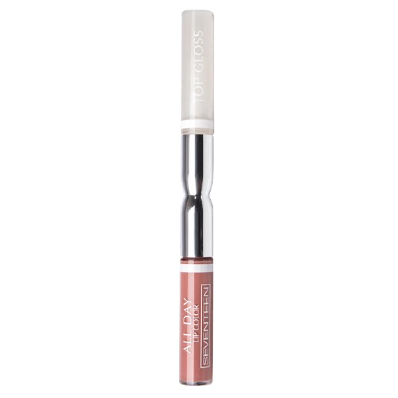 Seventeen Cosmetics ALL DAY LIP COLOR & TOP GLOSS Жидкая стойкая помада-блеск 03  бежевый