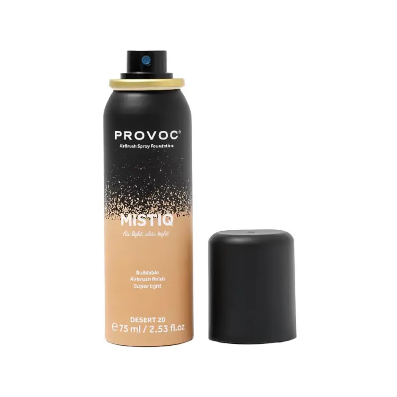 PROVOC MISTIQ Spray Foundation 20 Desert 75ML / Тональный спрей PROVOC MISTIQ, оттенок 20 Desert, 75 мл