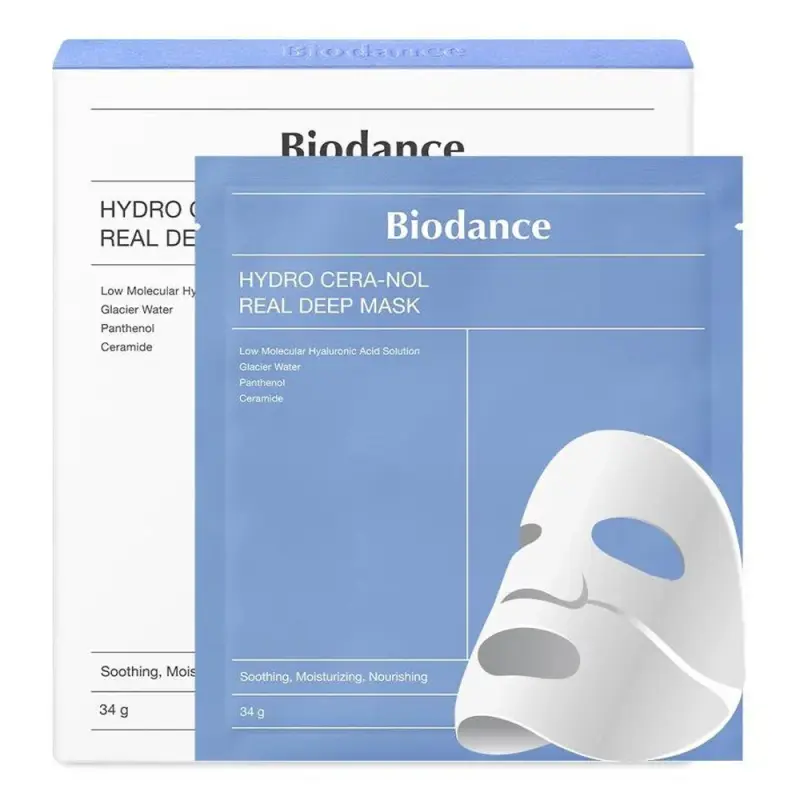 Biodance Маска для лица bio collagen real deep mask Ночная гидрогелевая маска с низкомалекулярным коллагеном 1шт ( Синяя)