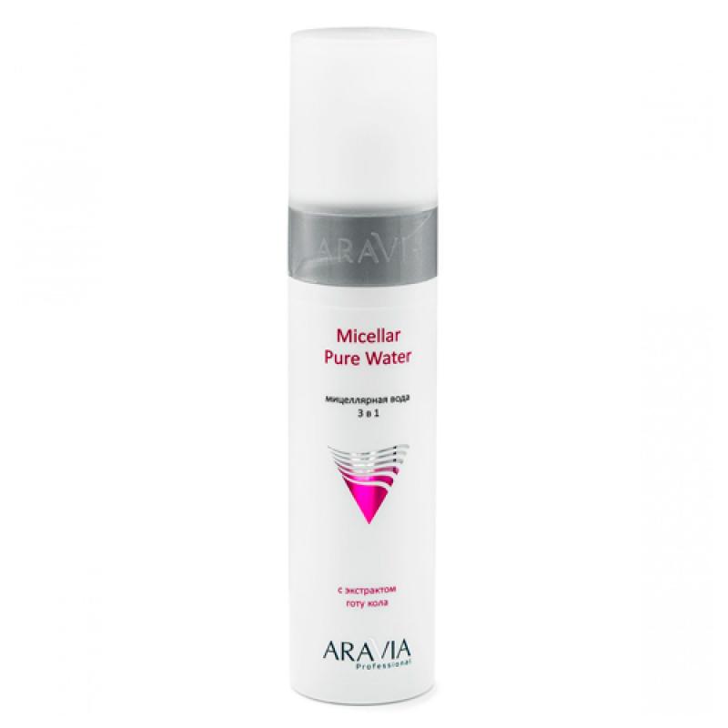 ARAVIA Professional Мицеллярная вода 3 в 1 с экстрактом готу кола Micellar Pure Water, 250 мл