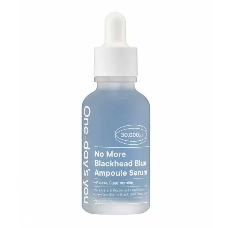 ONE DAYS YOU NO MORE BLACKHEAD BLUE AMPOULE SERUM Себорегулирующая сыворотка для лица 30 мл