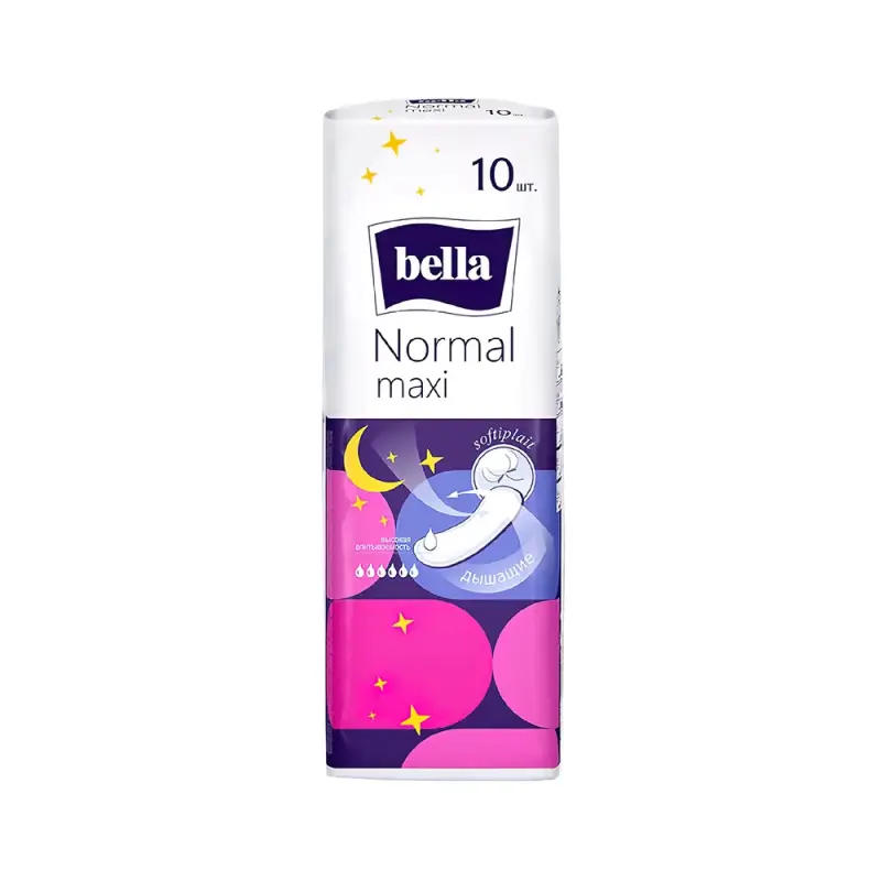 Bella Прокладки ж/г впитывающие  NORMAL MAXI 10 в полиэтиленовой  упаковке