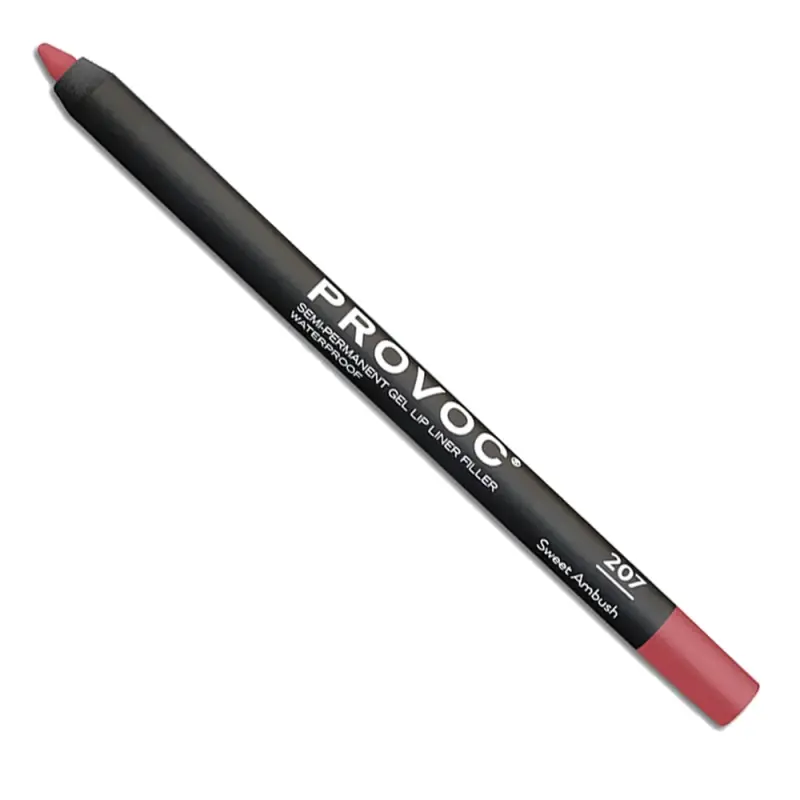 PROVOC Semi-Permanent Gel Lip Liner Filler WP 207 Sweet Ambush Гелевая подводка в карандаше для губ LPL207