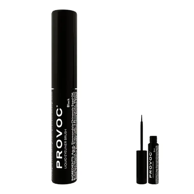 PROVOC Liquid Eyeliner Brush Black Ультратонкая жидкая подводка для глаз LQELN