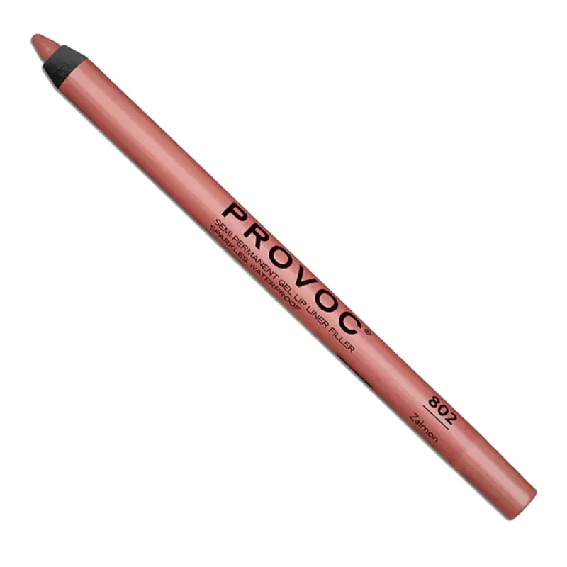 PROVOC Semi-Permanent Gel Lip Liner Filler WP SPARKLES 802 Zalmon Гелевая подводка в карандаше для губ LPL802