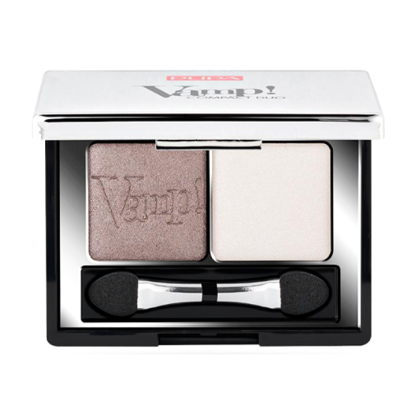 PUPA  Компактные двойные тени VAMP! DUO тон 008 кремовый серо-коричневый