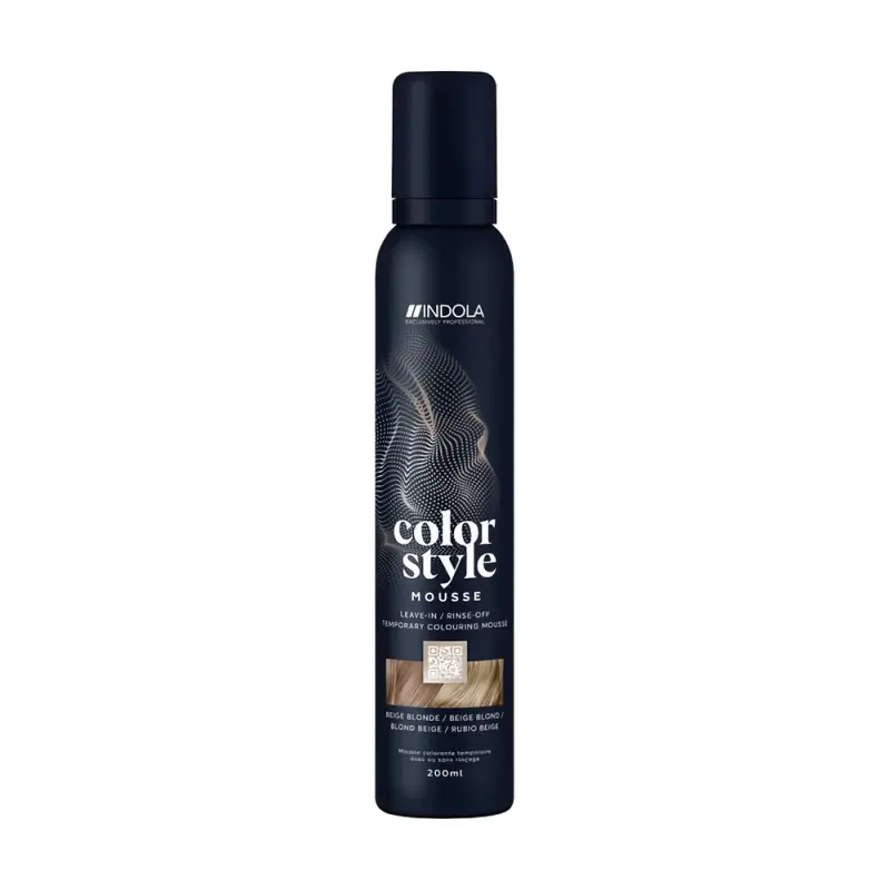 INDOLA Color Style Mousse Beige Blonde Оттеночный мусс для укладки волос Бежевый русый 200мл