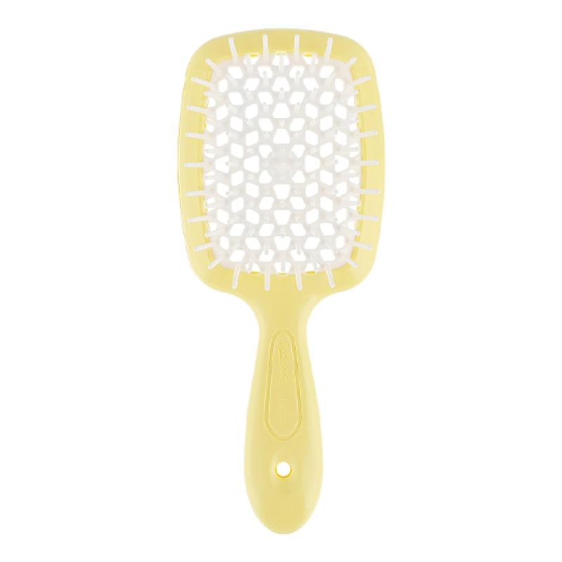 Janeke Superbrush Расческа Маленькая Светло-Желтая/Белая 17,5X7X3 см