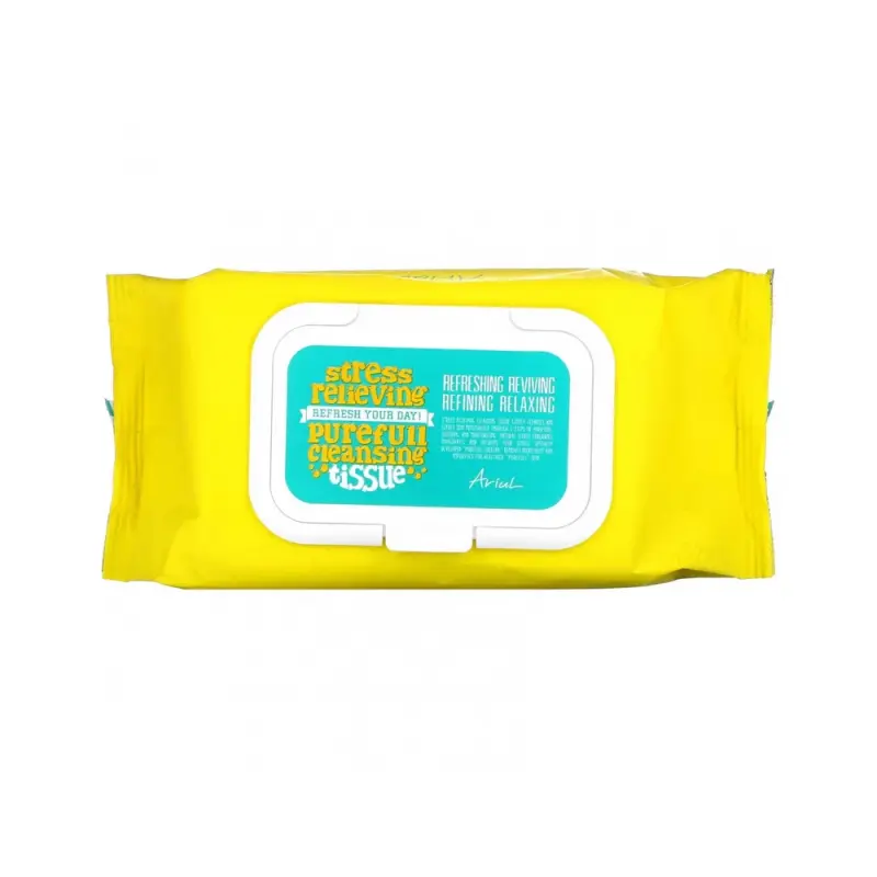 ARIUL САЛФЕТКИ ОЧИЩАЮЩИЕ STRESS RELIEVING PUREFULL CLEANSING TISSUE 80 шт