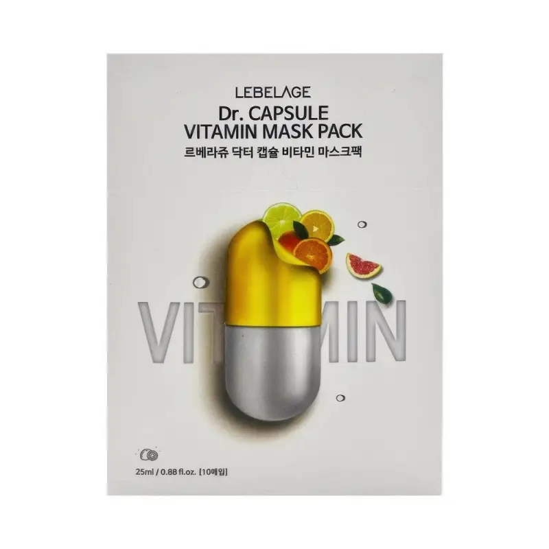 LEBELAGE Капсульная маска с витамином  CAPSULE VITAMIN MASK PACK
