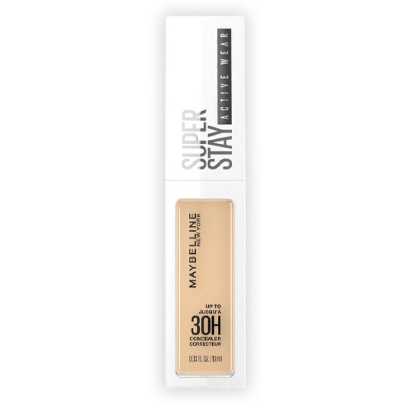 Maybelline New York Стойкий консилер для лица Super Stay Active Wear 30Ч, оттенок 22, 10 мл