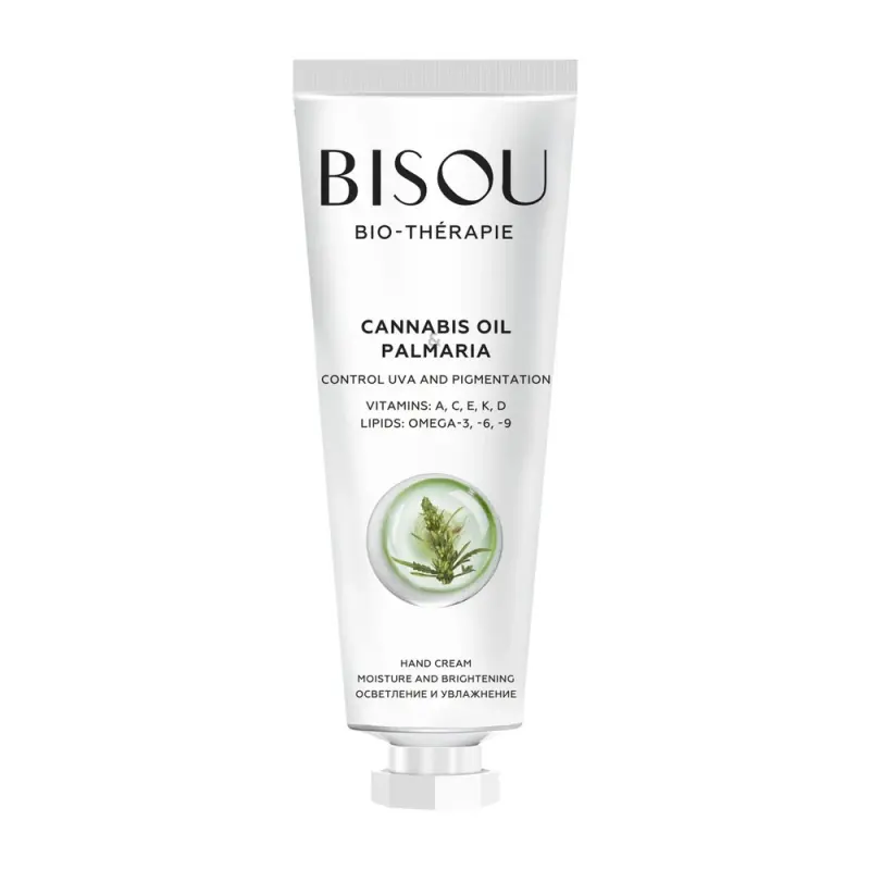 BISOU-THERAPIE Крем для рук осветление и увлажнение CANNABIS OIL&PALMARIA, 60мл