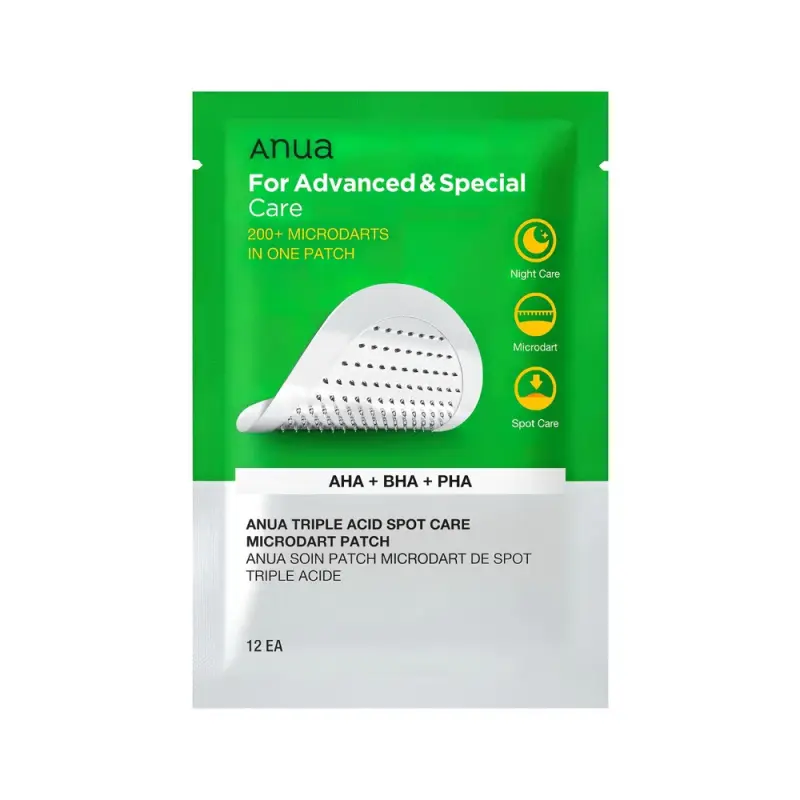 ANUA TRIPLE ACID SPOT CARE MICRODART PATCH 12EA / Игольчатые точечные патчи с кислотами