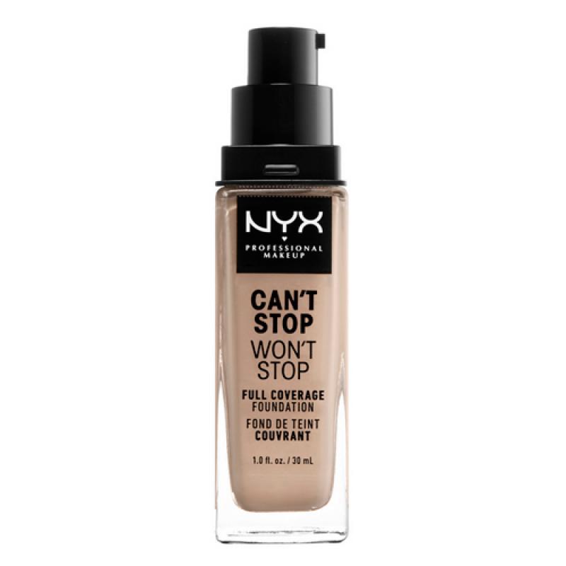 NYX PM Стойкая тон-ная осн Can’t Stop Won’t Stop Full Coverage Foundation, №03, Porcelain 30 мл