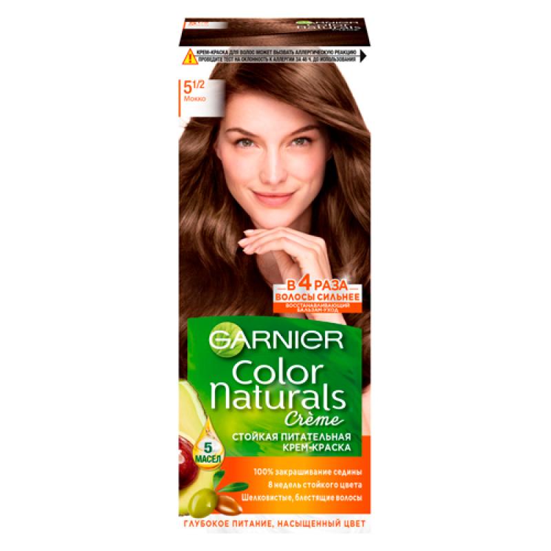Garnier Стойкая питательная крем-краска для волос Color Naturals, оттенок 5.1/2, Мокко
