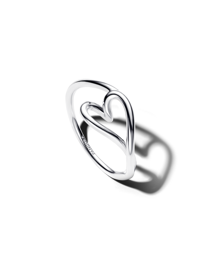 Heart sterling silver ring