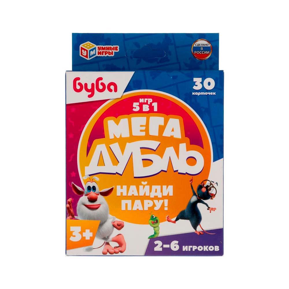 Найди пару Буба Мега дубль 5 в 1 30 карточек Умные игры