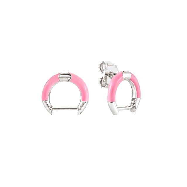 SEIMIA earring ed, CANDY in 925 sterling silver and enamel (SINGLE) (006_PINK)