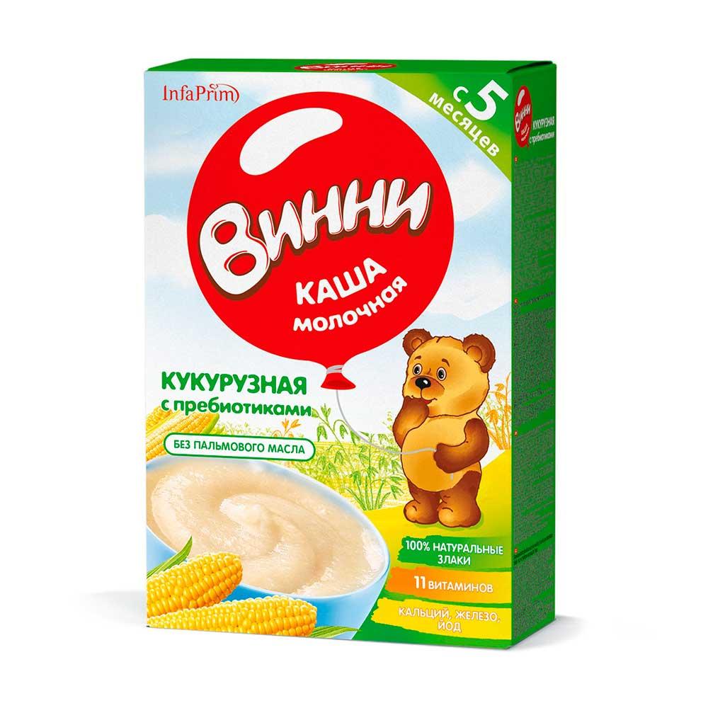 Каша Винни молочная кукурузная с пребиотиками 5м+ 200 гр