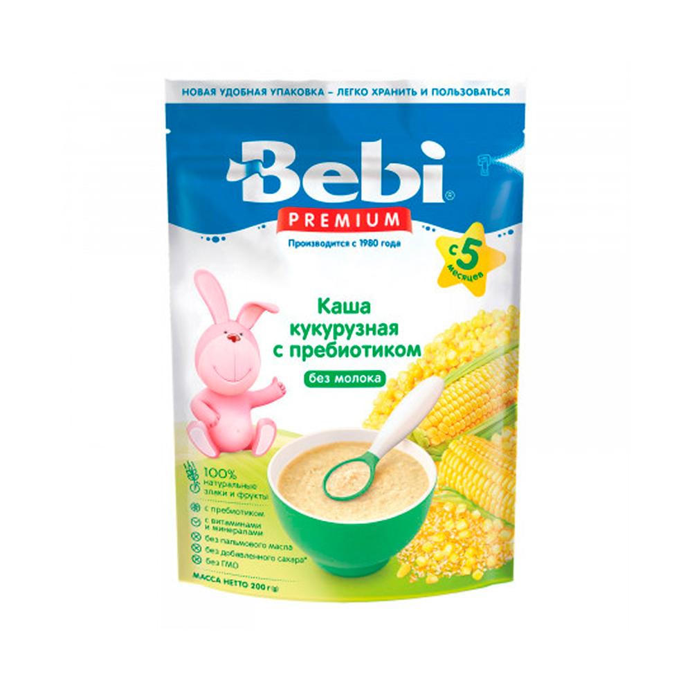 Каша BEBI безмолочная кукурузная с пребиотиками 5м+ 200 гр