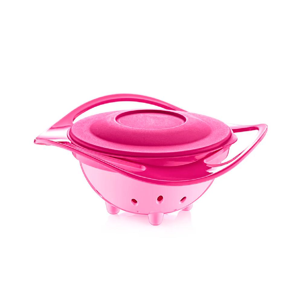 Миска с крышкой и вращением Babyjem розовая