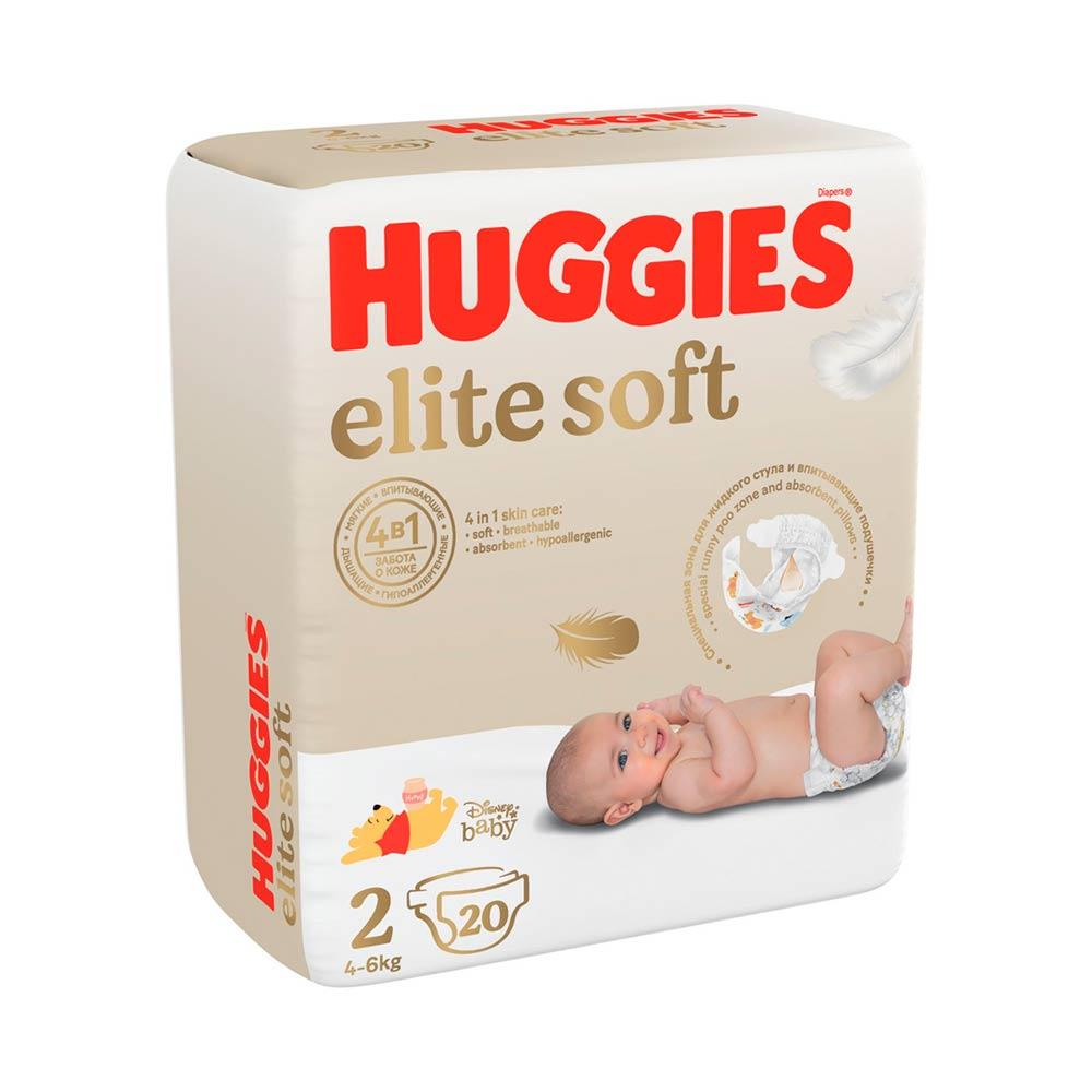 Подгузники Huggies Elite Soft размер 2 4-6 кг 20 шт