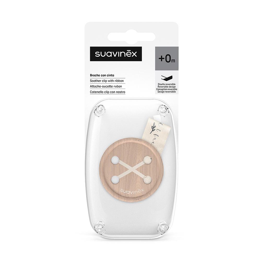 Ленточный держатель для пустышки Suavinex WIld бежевый Ленточный держатель для пустышки Suavinex WIld бежевый