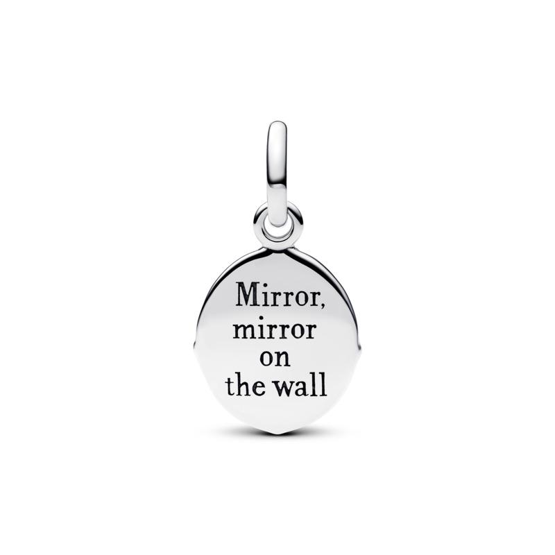 Disney Snow White mirror sterling silver dangle with clear cubic zirconia and color changing enamel