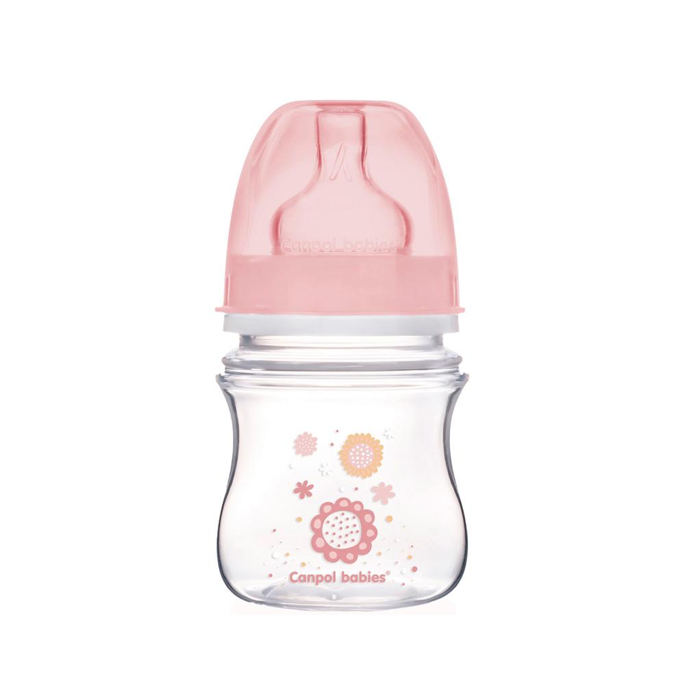 Бутылочка Canpol Easy Start антиколиковая с широким горлышком розовые цветы 0м+ 120 мл Бутылочка Canpol Easy Start антиколиковая с широким горлышком розовые цветы 0м+ 120 мл