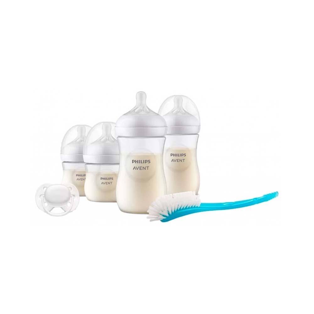 Набор для новорожденных Philips AVENT Natural щетка, пустышка и бутылочки природный поток