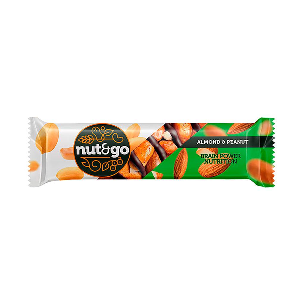Батончик Nut&Go Almond&peanut миндаль и арахис 36 гр