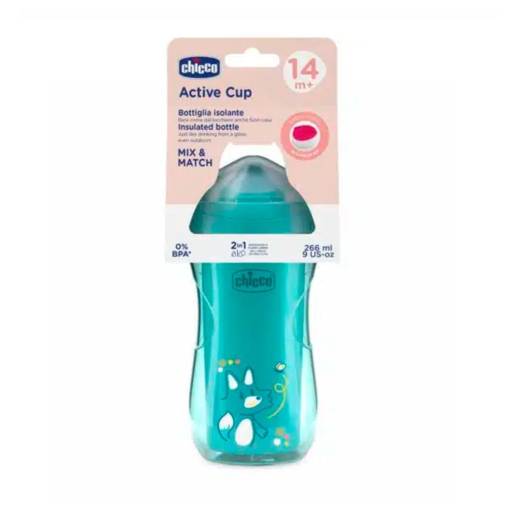 Поильник Chicco Active Cup зеленый 14м+ 266 мл